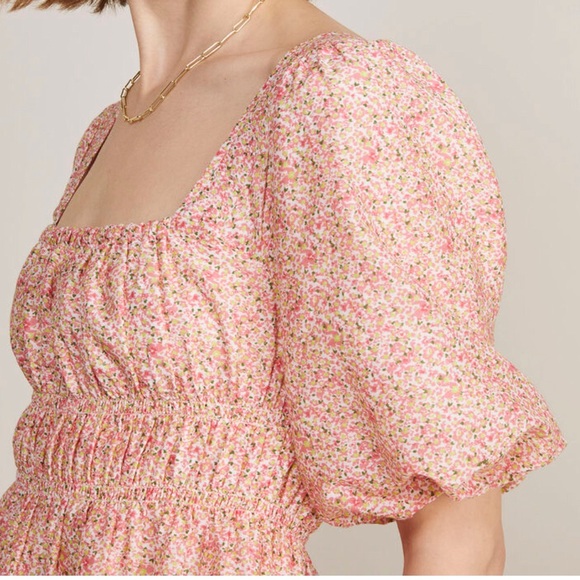 NWT Vineyard Vines Square Neck Puff-Sleeve Top Sz M - Picture 3 of 6